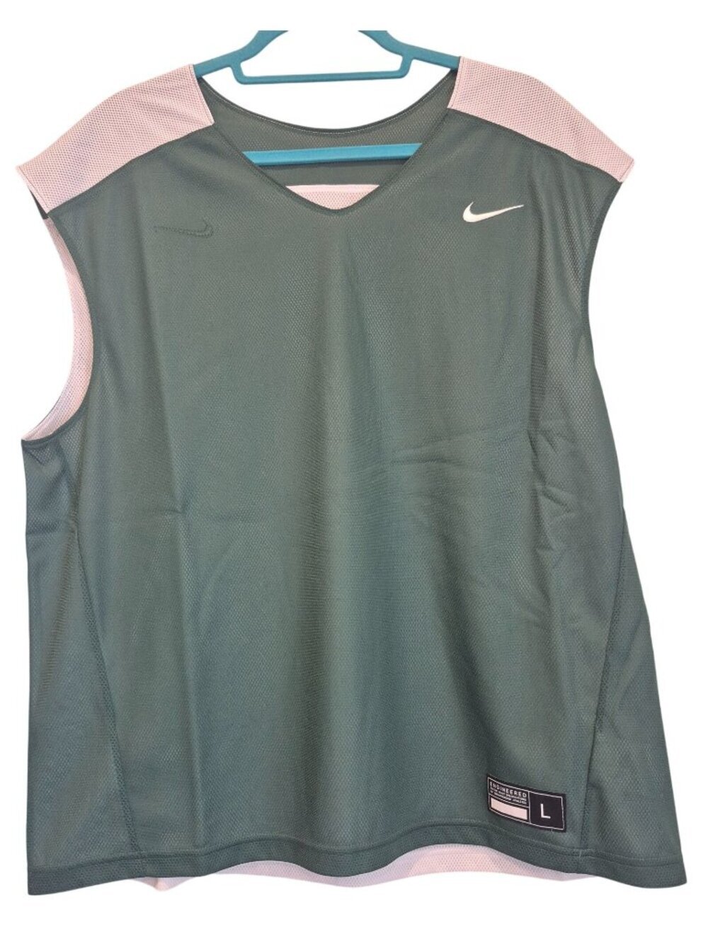 Nike Men’s Gray and Pink Sleeveless Tank Top